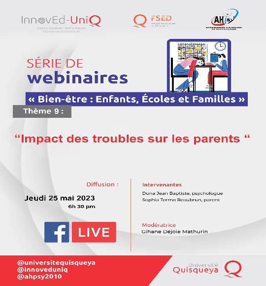 Webinaire InnovEd sur les Impacts des troubles sur les parents