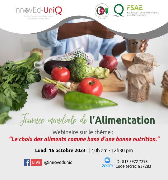 Webinaire InnovEd : Journée mondiale de l'Alimentation